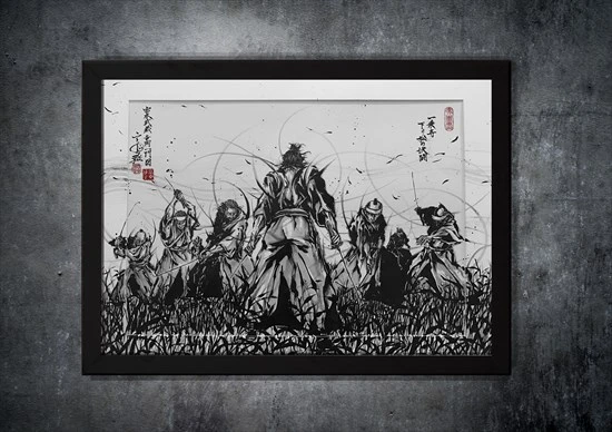 昨年、東京・銀座で開催した個展のメインビジュアルとして発表した『宮本武蔵vs.吉岡一門』の決闘シーン