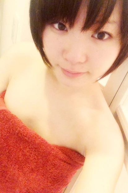自画撮り写真は、お風呂あがりのすっぴん☆