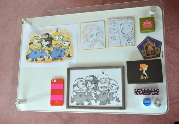 ファンの方にもらった“ミニヨン＆莉麻”のコラボイラスト