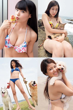 アイドルたちが自前水着で愛するペットとのツーショットを初公開！【後編・星名美津紀／鮎川桃果／青山めぐ／西崎莉麻】