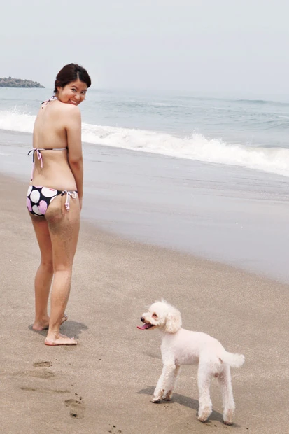  「莉麻が“バン”ってやると、ひっくり返るお利口さんです（笑）」（西崎）