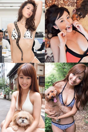 アイドルたちが自前水着で愛するペットとのツーショットを初公開！【前編・矢吹春奈／杉原杏璃／木口亜矢／池田ショコラ】