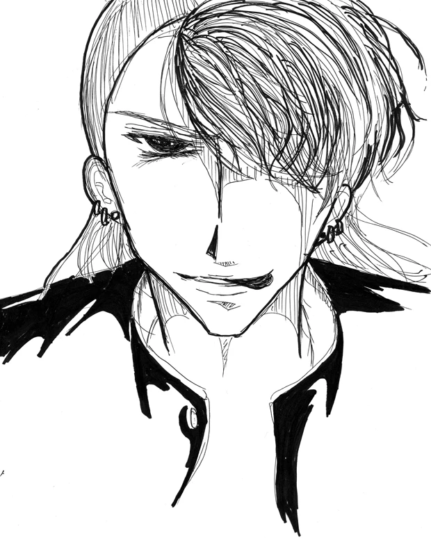 山地さんが考えたキャラクター・福山大吉。ケンカ無双だけど、ギャグは寒い次世代ヤンキーキャラだそうです