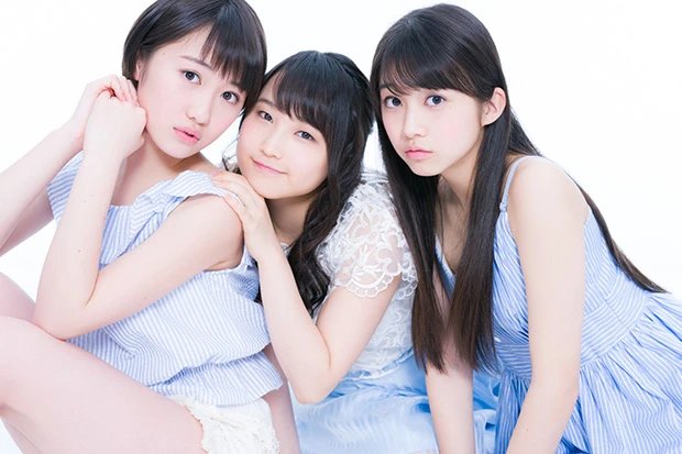 「モーニング娘。’15」所属の3人。左から工藤遥、鞘師里保、牧野真莉愛