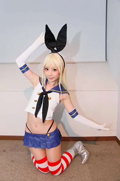 コスプレイヤー名：穴子　今日のコスプレ：艦隊これくし●ん（島●）