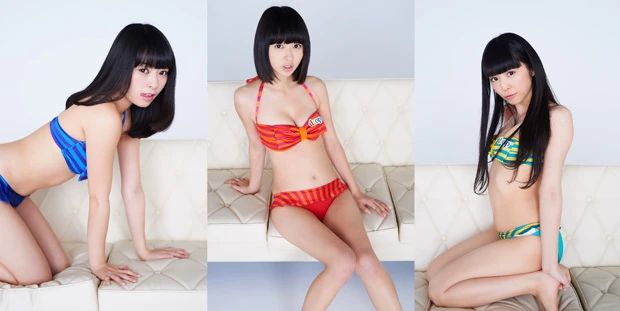  ｄｒｏｐメンバー。左から滝口ひかり、三嵜みさと、大場はるか