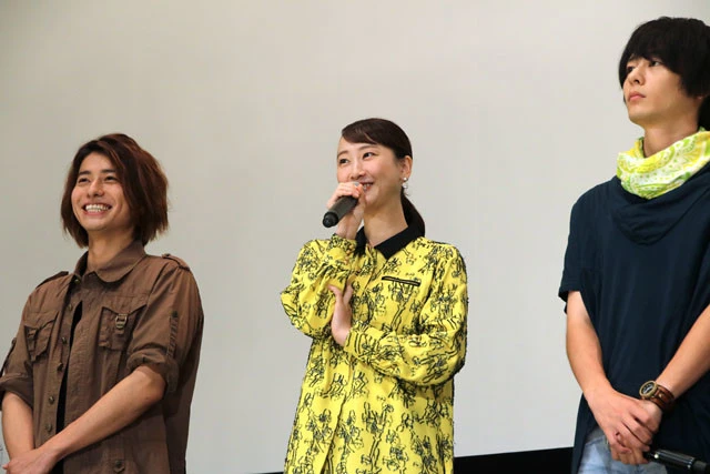 かき氷マニアでもある松井。観客らに向かって、会場付近にあるオススメかき氷を紹介する一幕も