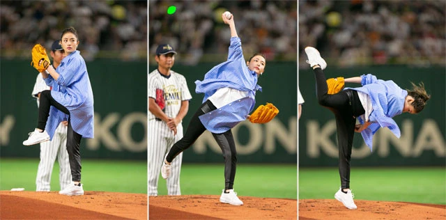 細い足でも軸がぶれることなく投球