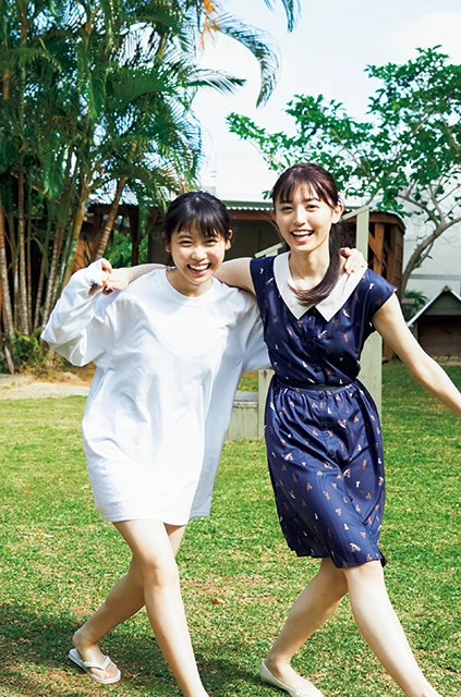 ニジマスの2トップ・来栖りん(左)と吉井美優(右)が週プレの表紙&巻頭グラビアに登場