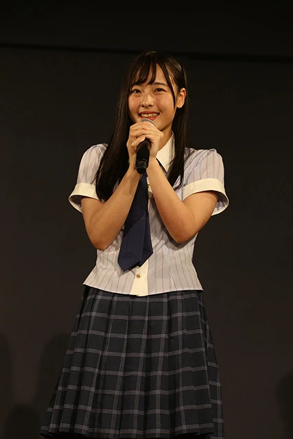 今泉美利愛　ゲネプロではセリフが飛んじゃって、本当に緊張していたんですけど、少しでもダンスと表情でなんとかしようと。表情だけではこのメンバーでは一番だったかなと自分では思っています。本番では表情をもっと出せるように頑張りたいと思います。