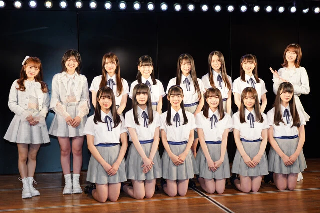 (前列左から)太田有紀、小濱心音、佐藤綺星、橋本恵理子、長谷川新奈、畠山希美(後列左から)向井地美音、村山彩希、平田侑希、布袋百椛、正鋳真優、水島美結、山﨑空、柏木由紀