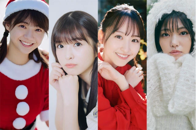 五期生メンバーとして、昨年、乃木坂46の一員となった（左から）冨里奈央、小川彩、一ノ瀬美空、中西アルノ