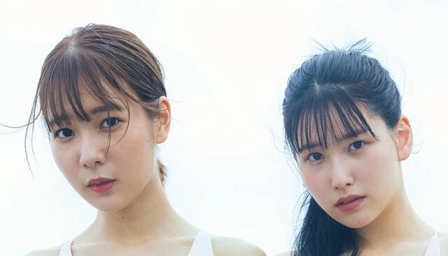 アイドルグループ「＃2i2」の黄色担当・奥ゆい＆白色担当・森嶋あんりが週プレに水着で登場!!