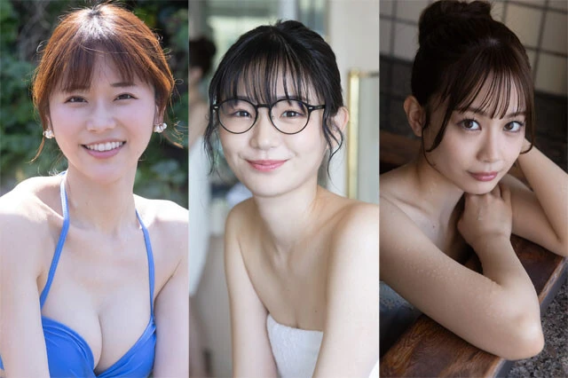 6月の1位に輝いた伊藤優衣、長谷川かすみ、水原ゆきの『会社の同僚3人と社員研修で温泉旅館に来た結果』（撮影：中山雅文）より