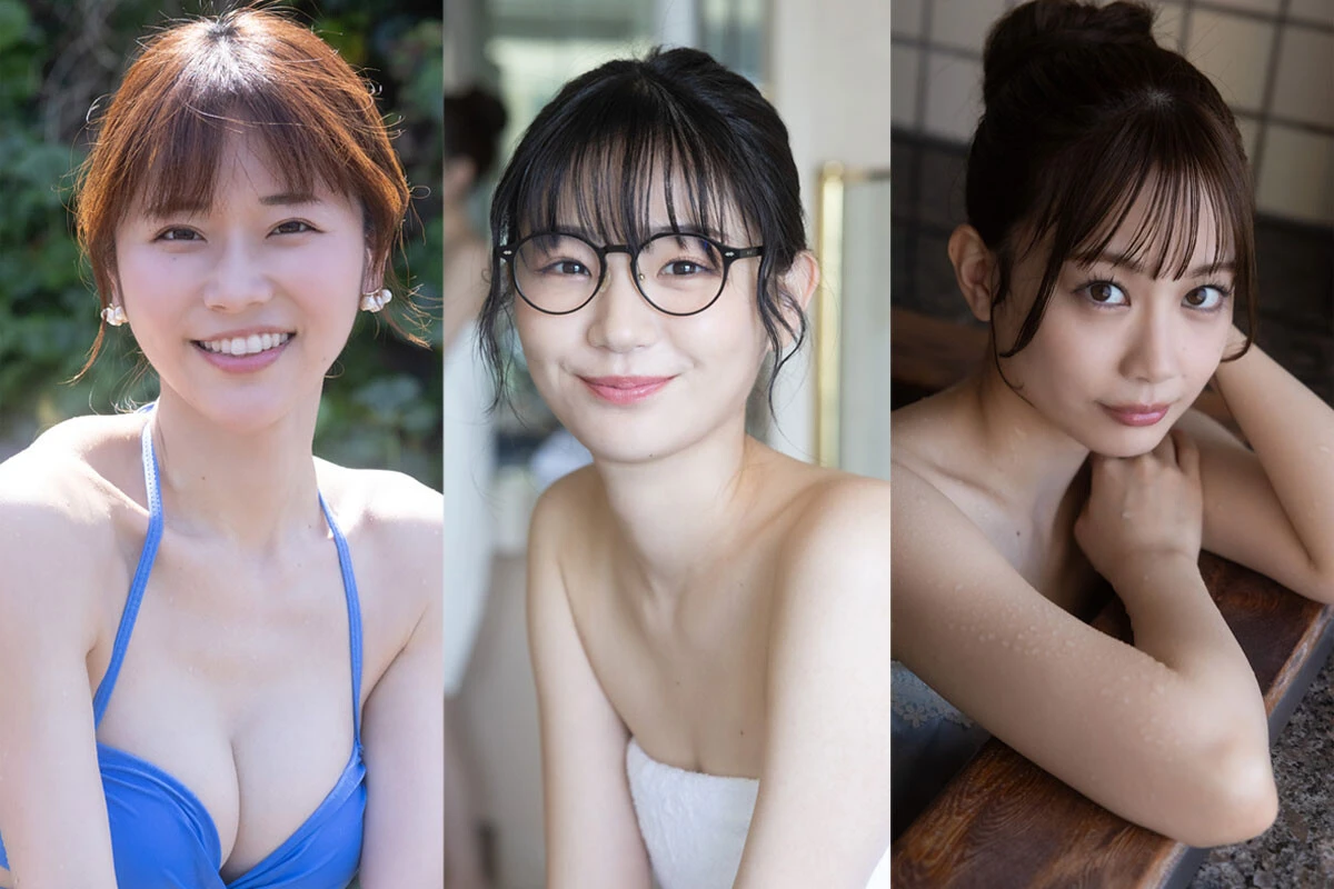 6月の1位に輝いた伊藤優衣、長谷川かすみ、水原ゆきの『会社の同僚3人と社員研修で温泉旅館に来た結果』(撮影:中山雅文)より