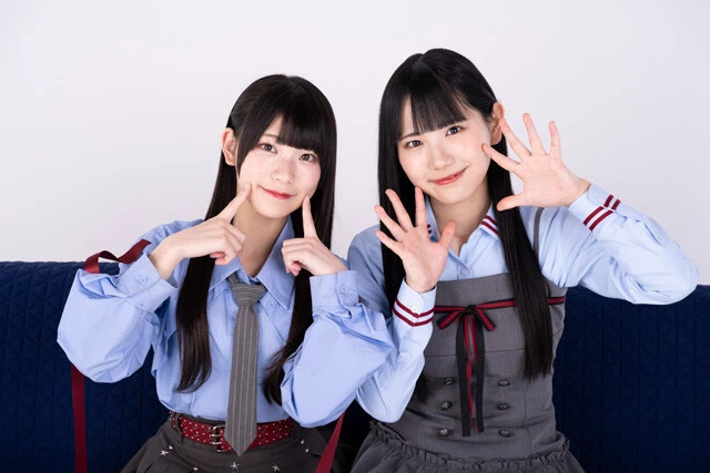 SKE48の選抜メンバーに初めて選ばれた河村優愛(左)と伊藤虹々美(右)