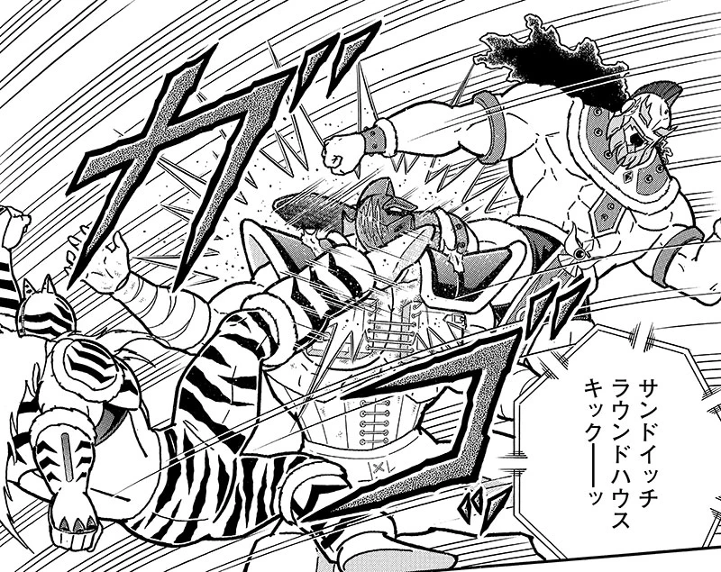 サンドイッチラウンドハウスキック