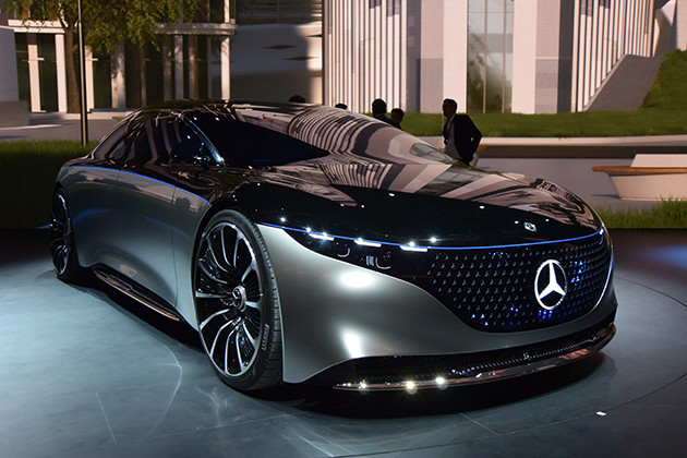 【第２位】メルセデス・ベンツ　ビジョン　ＥＱＳ　市販化前提のラグジュアリーＥＶサルーンのデザインスタディ。ほぼこの姿で発売される見込み