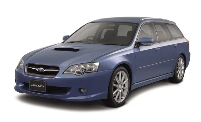 【5位】スバル「レガシィツーリングワゴン」(平成15年~平成21年) 3代目まで5ナンバーサイズだったが、全幅が35mm増となったこの4代目レガシィツーリングワゴンから3ナンバーに