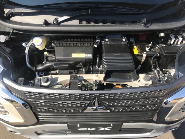 ハイブリッドを搭載した新開発のエンジン。トルクフルで低燃費な走りを実現しているという