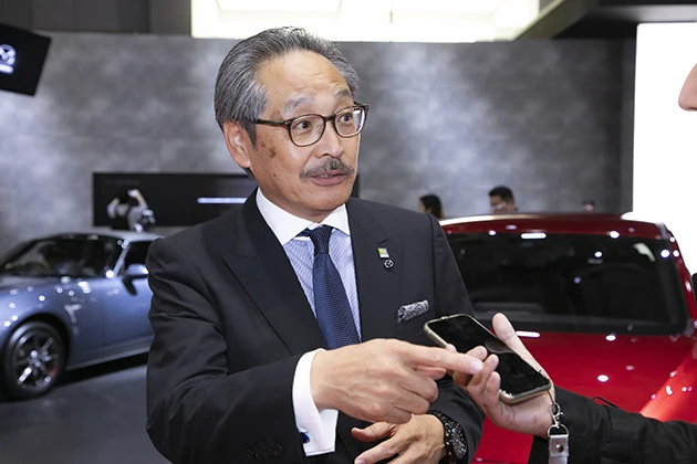 オザワが何度も取材しているマツダの藤原清志副社長。昨年11月の決算説明会では「マツダ地獄はなくなった」と終息宣言