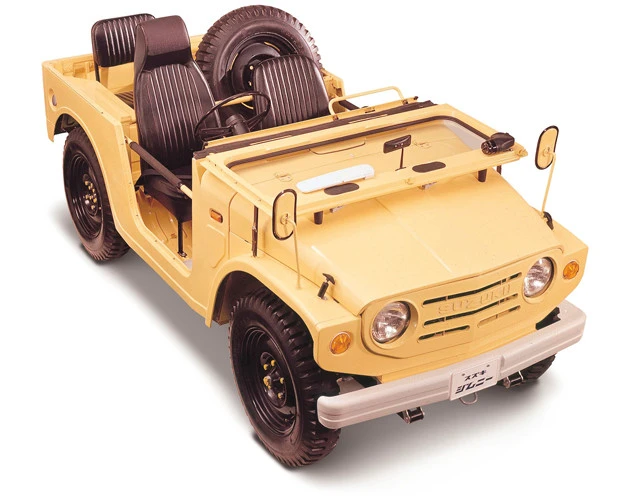 1960年代まで軽を製造販売していたホープ自動車の最後の製品「ホープON」。その製造権を譲り受けて商品化したのが初代ジムニー