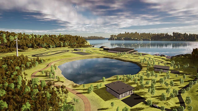 トヨタの新開発センターのイメージ図がコチラ。ユバスキュラ市とカーボンニュートラルの達成と持続可能な社会の実現を目指す