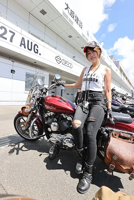 えむちゃん。スポーツスターで国内を駆け回っていたが、「ルート66を走りたい!」と渡米、夢をかなえた