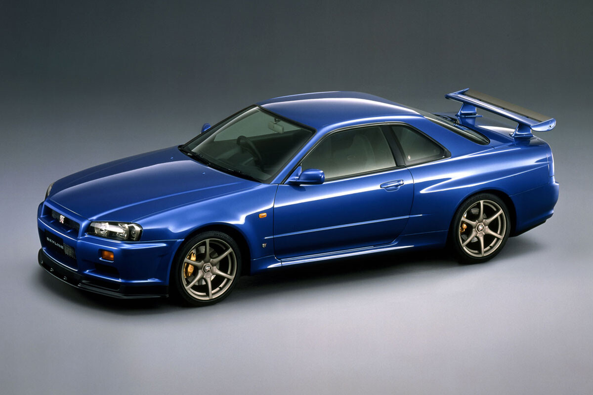 R34型スカイラインGT-Rは1999年1月に発売。スカイラインの名前が前に付く最後の「GT-R」である