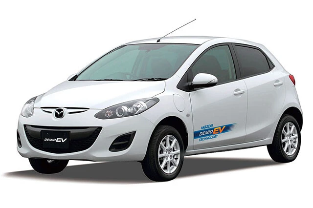 マツダ 「デミオEV」2012年にリース販売。渡辺氏は13年にこのデミオEVをベースにした、ロータリーエンジンを発電専用にした試作車に試乗している