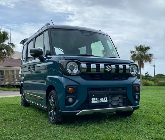 ゴッリゴリのSUV風モデルに仕上げたスズキの2代目スペーシアギア。フロントグリルに輝くメッキブロックが男心を刺激