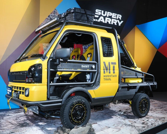 【やりすぎ第6位】スズキ スーパーキャリイマウンテントレイル 開発コンセプトは、「アクティブな大人が山をストイックに楽しむ」。若い女性デザイナーが腕を振るったという。マジで市販化希望!!