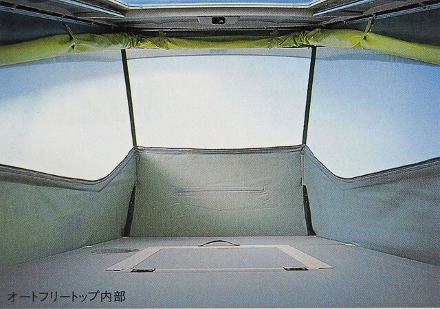 開いたオートフリートップの内部