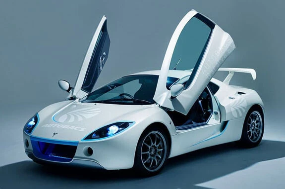 オートバックス「ガライヤEV」オートバックスのオリジナルスポーツカーとして、レースなどで活躍した過去を持つ伝説のエンジン車が、まさかのEV化!!