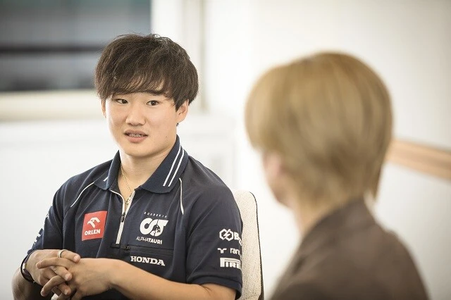 昨シーズンは、直線が遅いマシンに苦戦したと語る角田選手