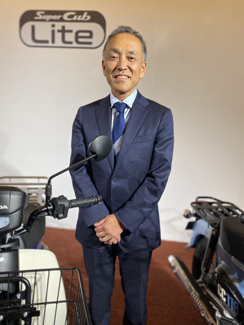 ホンダモーターサイクルジャパン代表取締役社長・室岡克博　「原付はホンダの創業期の主力製品であり、生活に役立ちたいという企業理念の象徴。重要なカテゴリー」と室岡社長