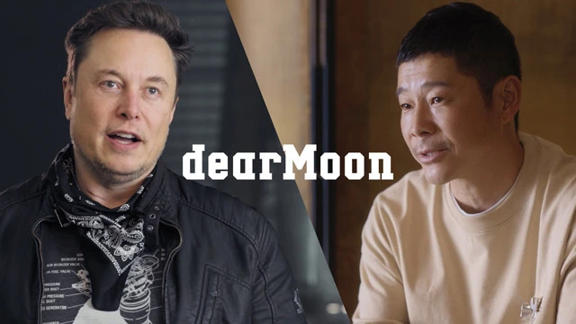 ZOZO創業者の前澤氏(右)は、スペースXが開発中の100人乗りの宇宙船「スターシップ」で、2023年頃に月を周回する予定。世界中から8名の同乗者を募集した