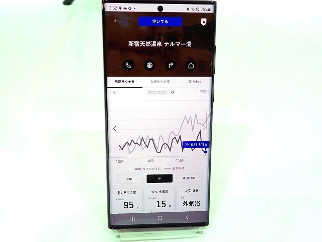 2023年秋にリリースされる「TOKYO SAUNISTアプリ」で、施設の満空情報が事前に確認できるようになる