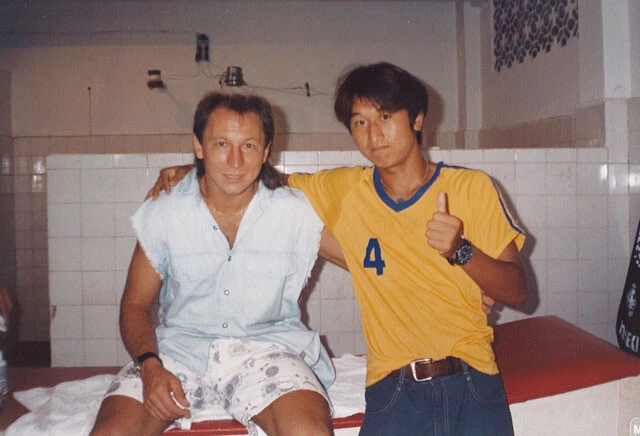 ブラジル時代は、アルシンド（左）などが所属していたヴェルディ川崎（現・東京ヴェルディ）が遠征に来ており、練習試合では3－0で勝利した