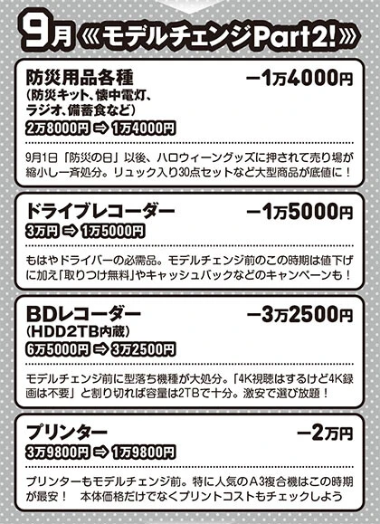 「激安底値カレンダー2024」