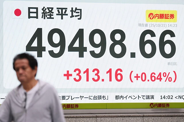 日経平均は21日、史上最高値の4万9316円（終値）をつけた