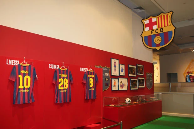 翼の現所属クラブ、FCバルセロナの全面協力で出来た「翼 in バルセロナ」コーナー