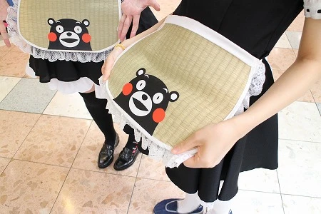 畳でできた珍しいくまモンのエプロン！