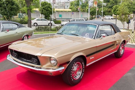 展示されていたクルマの中でも三船美佳さんがお気に入りだったのがマスタング