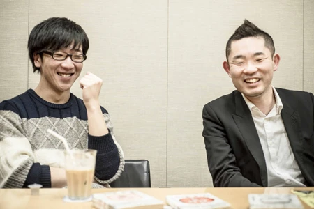 脚本を担当した鬼ヶ島・おおかわら(左)と特殊すぎる役どころで出演した今野浩喜(右)