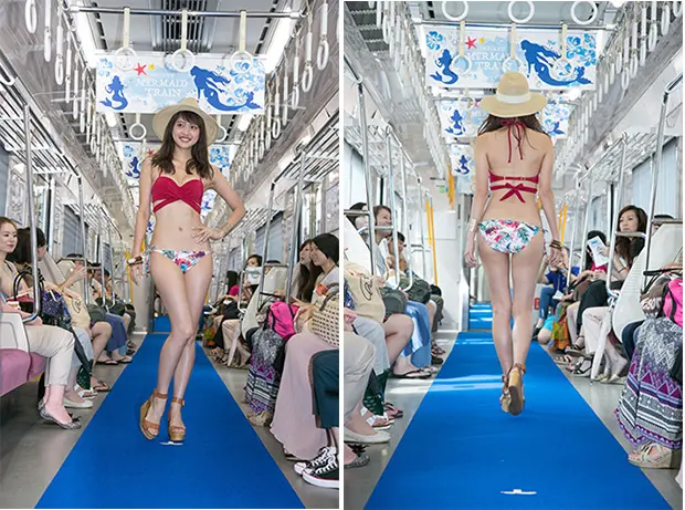 美女電車 でgo 車中水着ファッションショーで最新トレンドを分析 エンタメ ニュース 週プレnews 美女電車 でgo 車中水着ファッションショーで最新トレンドを分析 エンタメ ニュース 週プレnews