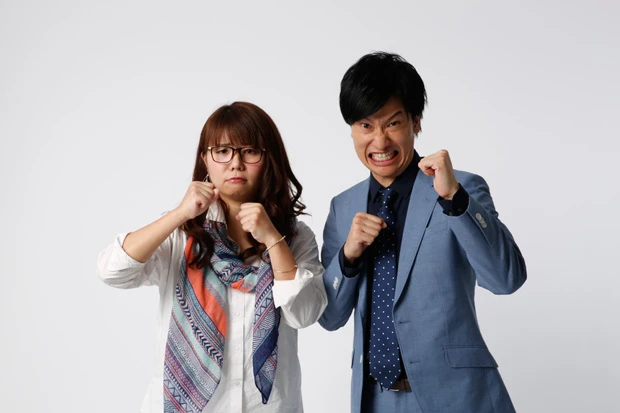 決勝初進出。唯一の男女コンビ。ケイ(左)のちょうどいいブスキャラに注目 (C)M-1グランプリ事務局