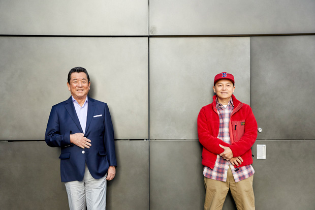 リミックスアルバム『加山雄三の新世界』をリリースする加山雄三(左)とアルバムに参加したBose(右)