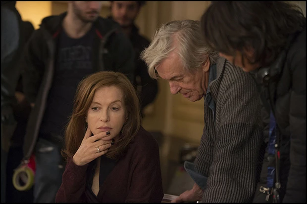 ヴァーホーヴェン監督(右)とイザベル・ユペール(左)