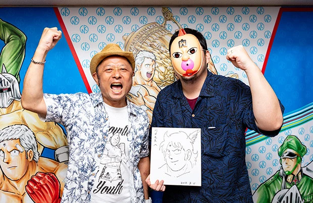 ゆでたまご・嶋田隆司先生（左）と『週刊少年ジャンプ』連載中『火ノ丸相撲』の川田先生